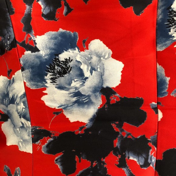 Yaly Couture Size 12 Red Floral Jacket - Picture 4 of 8
